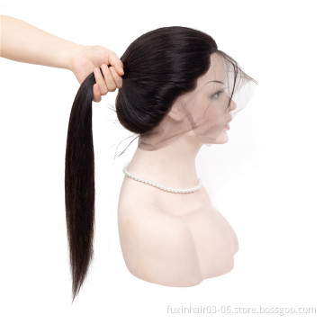 New Arrival Top Grade Wholesale Raw Virgin Unprocessed Human Hair 360 Frontal Lace Wig Brazilian Hair Swiss Lace Straight Wave